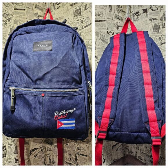 State Bags Limited Release Large Navy Blue Cuba Backpack - Picture 3 of 9